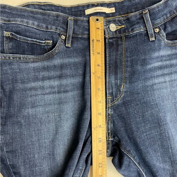 Levi's Women's Skinny Jeans - Dark Blue - Picture 15 of 16